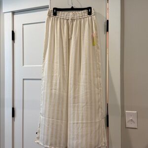 Summersalt Cream Striped Swim Coverup